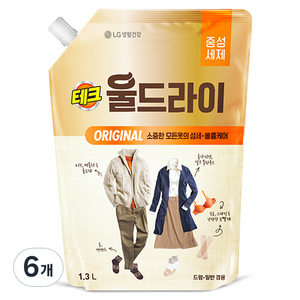 테크 울드라이 오리지널 리필, 1.3L, 6개