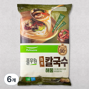 풀무원 즉석 해물 칼국수 2인분, 424.8g, 6개