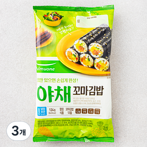 풀무원 야채 꼬마김밥, 124g, 3개