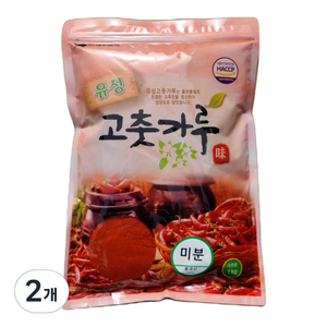 유성 고춧가루 미분, 1kg, 2개