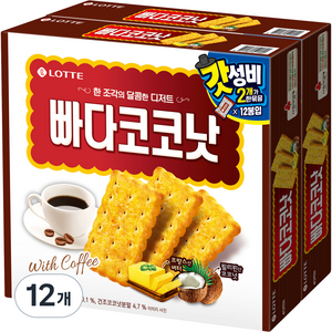 롯데제과 빠다코코낫, 300g, 12개