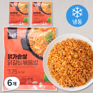 아임닭 닭가슴살 닭갈비 볶음밥 (냉동), 200g, 6개