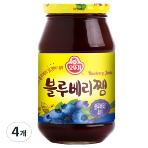 오뚜기 블루베리쨈, 500g, 4개