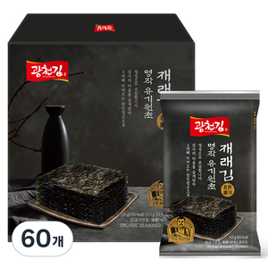 명작 유기 원초 재래 도시락김, 4.5g, 60개