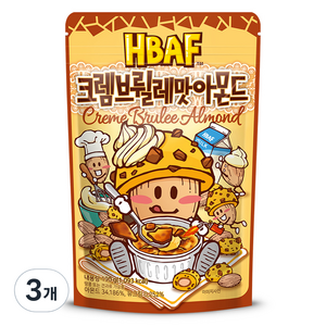 바프 크렘브륄레맛 아몬드, 190g, 3개