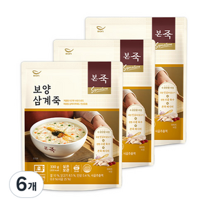 본죽 보양삼계죽, 330g, 6개