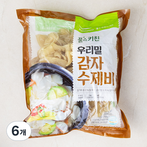 풀무원 풀스키친 우리밀 감자수제비, 1kg, 6개