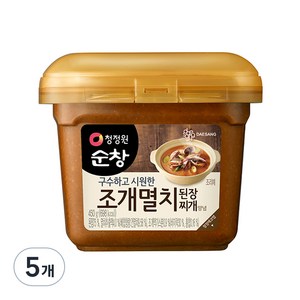 청정원순창 조개멸치 된장찌개 양념, 450g, 5개