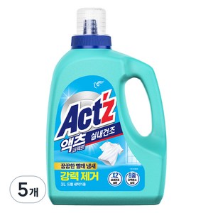 액츠 퍼펙트 실내건조 드럼용 액상세제 본품, 3L, 5개
