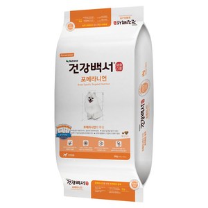 건강백서 전연령용 포메라니언 건식사료, 연어, 6kg, 1개