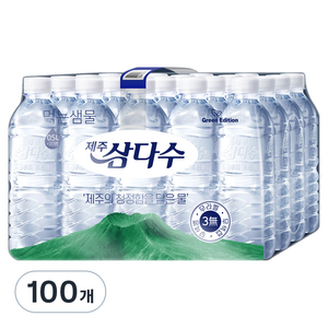 제주삼다수 그린 무라벨, 500ml, 100개