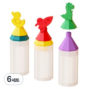 이크 실리콘 투약병 투명눈금 20cc 3종, 6세트