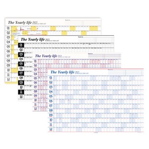 아이씨엘 포스터 2025 캘린더 4p, 블랙, 핑크, 레드블루, 망고엘로우, 1세트