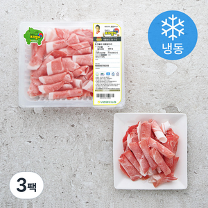 포크밸리 한돈 대패 앞다리 구이용 (냉동), 500g, 3팩