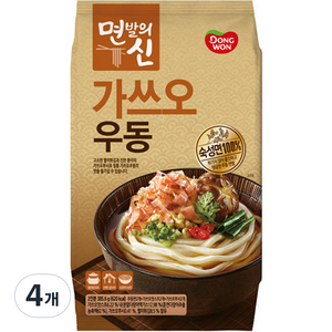 동원 면발의신 가쓰오우동, 385.6g, 4개