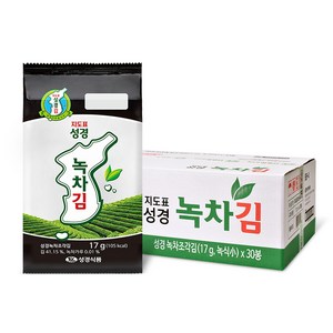 지도표 성경 녹차김, 17g, 30개