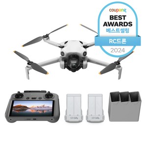 DJI Mini 4 Pro 플라이 모어 콤보 플러스+DJI RC 2 촬영용 카메라 드론, 혼합색상, 1세트