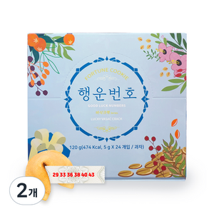 행운번호 포춘쿠키, 120g, 2개