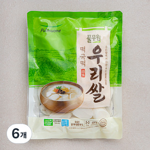 풀무원 우리쌀 떡국떡, 400g, 6개