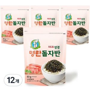 지도표성경 명란돌자반, 80g, 12개