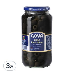 고야 대용량 피티드 블랙 올리브, 875g, 3개