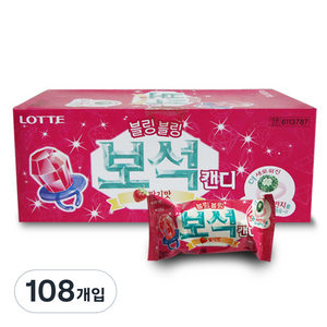 롯데웰푸드 블링블링 보석캔디 13g x 18p, 234g, 6박스