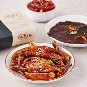 외갓집곳간 매일반찬 걱정 뚝 깻잎무침 200g + 고추무침 200g + 낙지젓 200g, 1세트