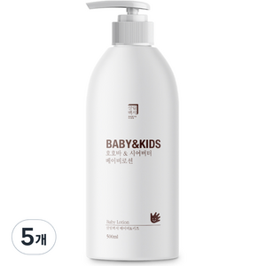 살림백서 베이비 앤 키즈 호호바 & 시어버터 베이비로션, 5개, 500ml