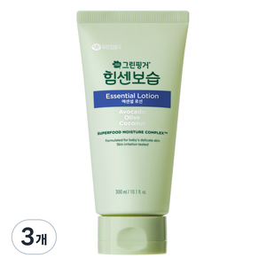 그린핑거 힘센보습 에센셜 유아로션, 300ml, 3개