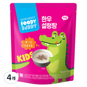 푸디버디 유아용 한우 설렁탕, 180g, 4개