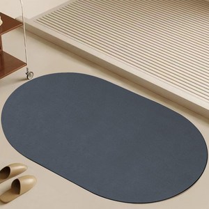 하비티 규조토 미끄럼방지 푹신 발매트, 다크그레이, 1개