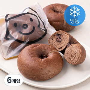 훕훕베이글 딥초콜릿 베이글 (냉동), 6개입, 140g