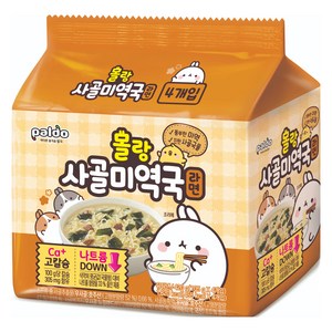 팔도 몰랑 사골미역국 라면 105g, 4개