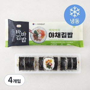 바바김밥 야채김밥 (냉동), 4개입, 230g