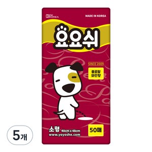 요요쉬 강아지 배변패드 플로랄와인향, 50개입, 5개