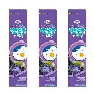 뽀로로 저불소 치약 포도향, 50g, 3개