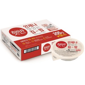 햇반 백미밥, 205g, 12개
