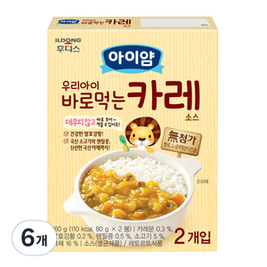 아이얌 우리아이 바로 먹는 소스, 카레, 160g, 6개