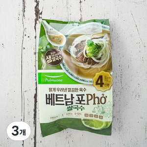 풀무원 베트남 포 쌀국수 4인, 634g, 3개