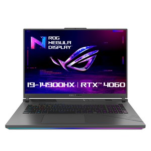 에이수스 2024 ROG 스트릭스 G18 코어i9 인텔 14세대 지포스 RTX 4060, Eclipse Gray, 1TB, 16GB, Free DOS, G814JVR-N6052