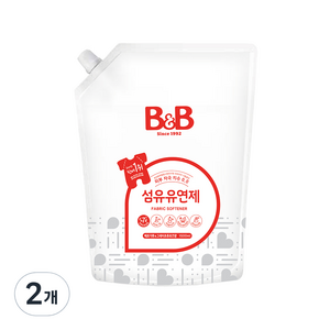 비앤비 섬유유연제 베르가못 앤 그레이프프루츠 리필형, 1.5L, 2개