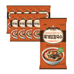 샘표 육개장칼국수, 125g, 10개