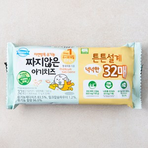 덴마크 유기가공식품 인증 짜지않은 아기치즈 1단계, 544g, 1개