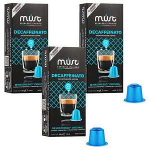 MUST 캡슐커피 디카페인, 5g, 10개입, 3개