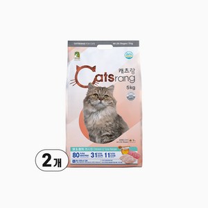 캐츠랑 전연령 고양이 건식사료, 닭+참치, 5kg, 2개