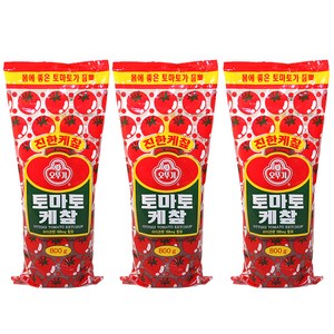 오뚜기 토마토 케찹, 800g, 3개