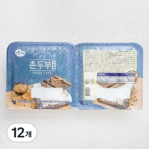 맑은물에 국산콩 100% 촌두부, 300g, 12개