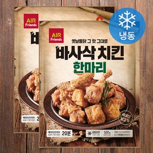 마니커에프앤지 바사삭치킨 한마리 12조각 (냉동), 500g, 2개