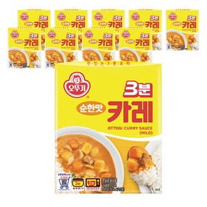 오뚜기3분 카레 순한맛, 200g, 10개