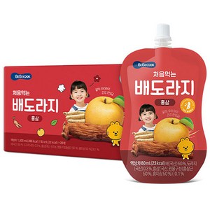 베베쿡 처음먹는 배도라지 어린이 음료 80ml, 20개